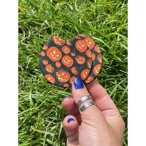 Halloween Pumpkin Car Coaster 2 Pack